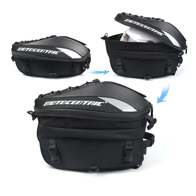 MOTOCENTRIC 11-MC0102 Motorcycle Helmet Bag Rear Seat Bag Shoulder Bag Large Capacity Motorbike Tail Bag for Riding - Green