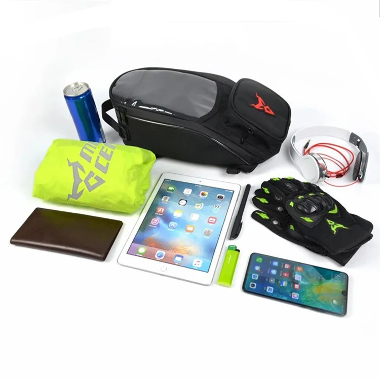 MOTOCENTRIC 11-MC-0109 1200D Oxford Cloth Magnetic Motorcycle Fuel Tank Bag with Touch Screen Phone Pocket - Blue Logo