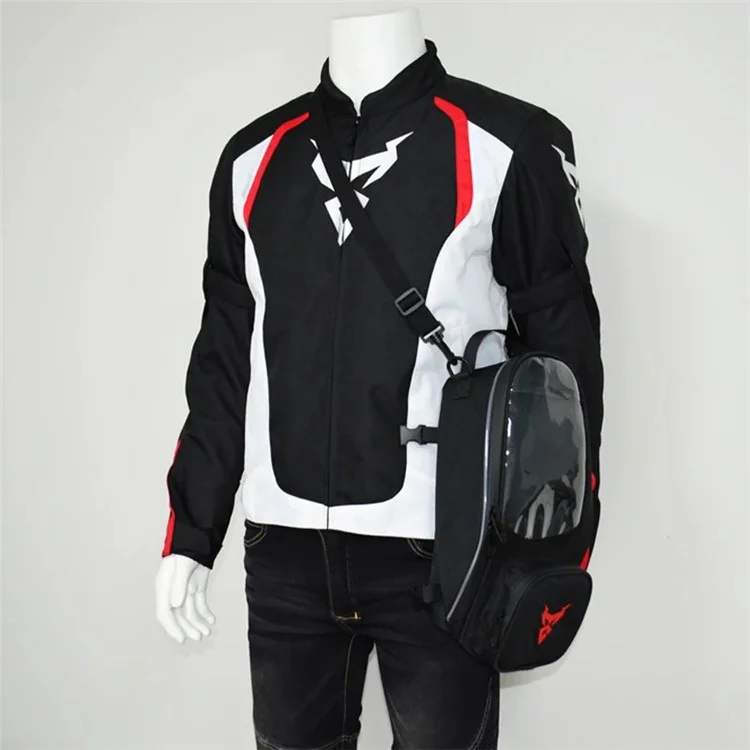 MOTOCENTRIC 11-MC-0109 1200D Oxford Cloth Magnetic Motorcycle Fuel Tank Bag with Touch Screen Phone Pocket - Blue Logo