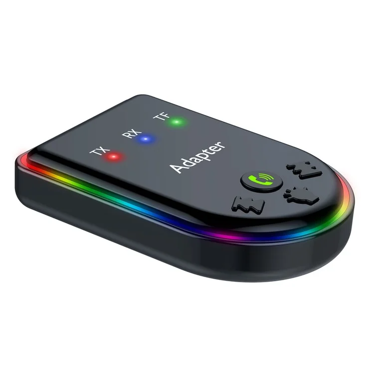 Q6 Portable Mini 2-en-1 Lecteur MP3 Bluetooth 5.3 Adaptateur Audio de Voiture Prise en charge Récepteur / Émetteur