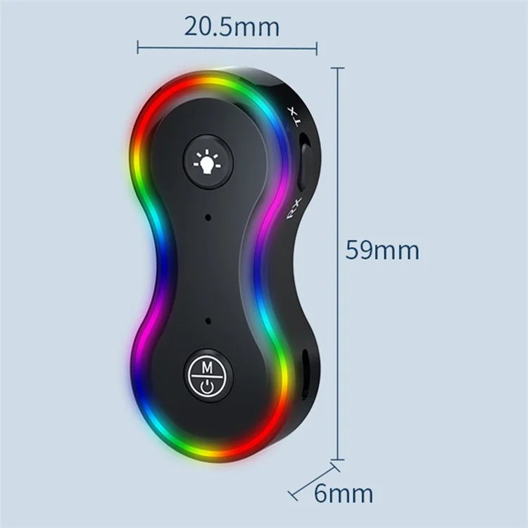 Q8 Bluetooth-compatible 5.3 Audio Adapter Portable 2-in-1 Wireless Receiver / Transmitter MP3 Player