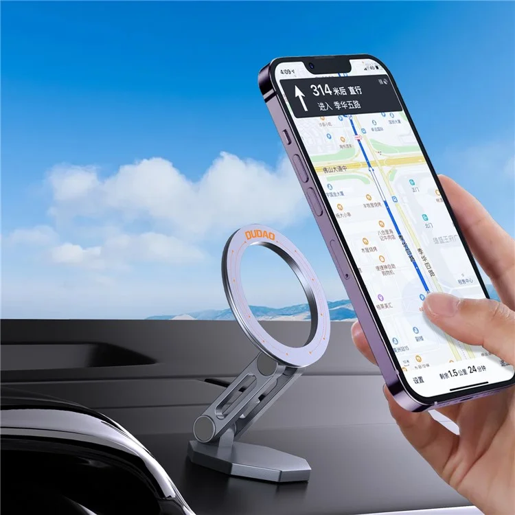 DUDAO F17+ Car Dashboard Magnetic Phone Holder Stand for iPhone 16 / 16 Plus / 16 Pro / 16 Pro Max