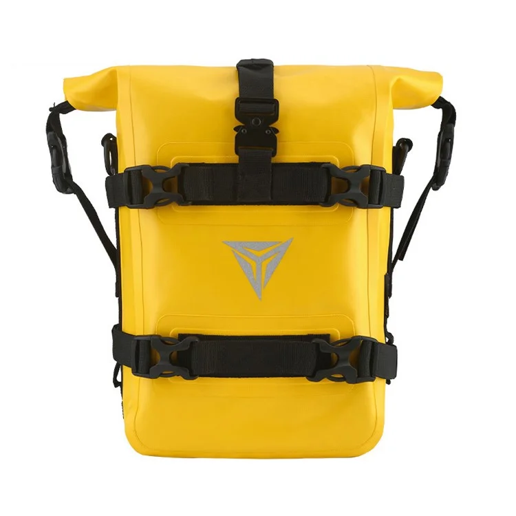 MOTOWOLF MDL0715 Bolsa impermeable para depósito de motocicleta, alforja lateral a prueba de agua - Amarillo