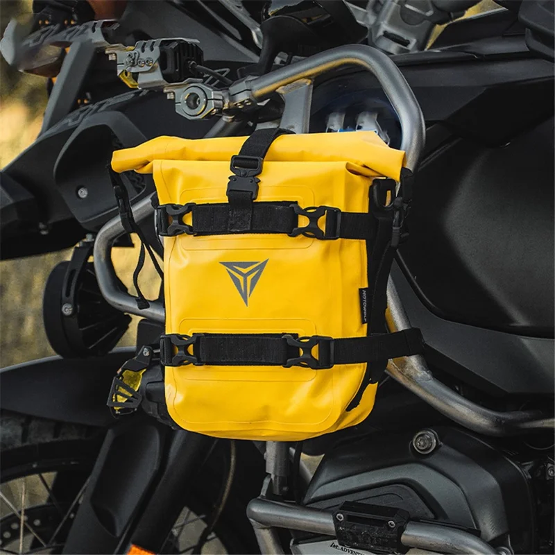 MOTOWOLF MDL0715 Waterproof Motor Bumper Dry Bag Motorcycle Tank Side Saddle Pack - Army Green