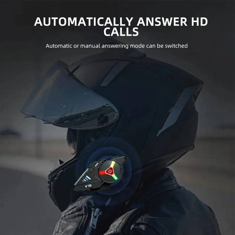 Y70 Motorcycle Helmet Headset Waterproof Headphone Speakers Noise Cancellation FM Radio - Soft Microphone