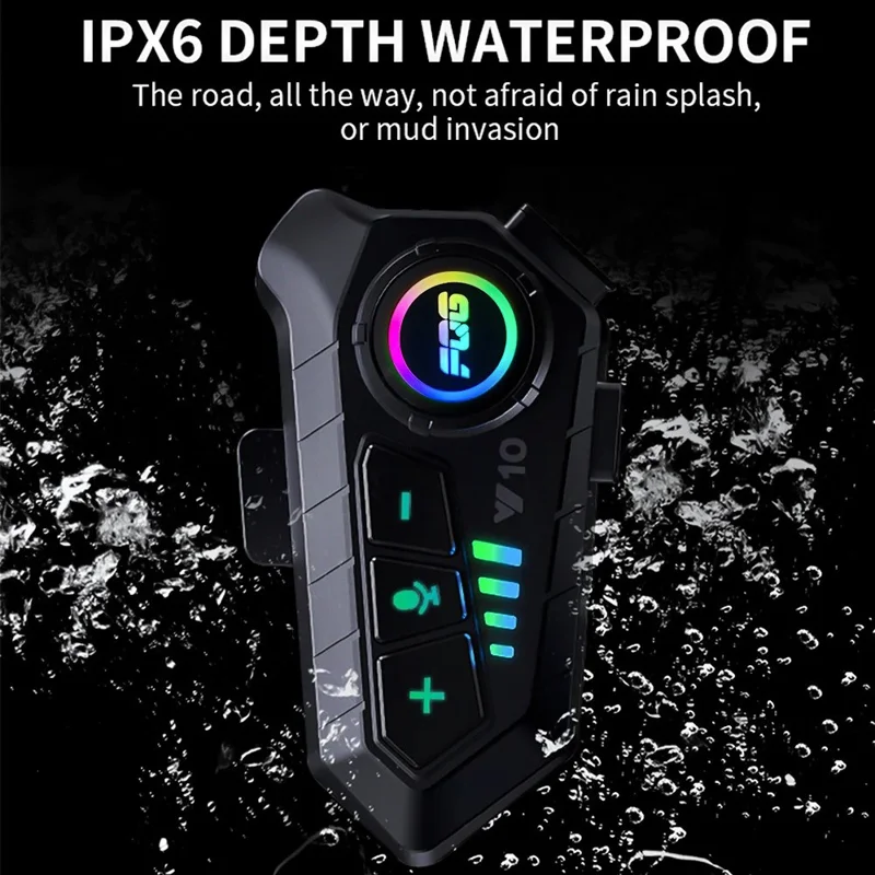 Y10 Motorcycle Helmet Speakers Music Sharing Double Noise Cancellation Helmet Headphone - Hard Microphone