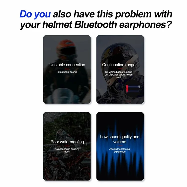 Y06 Motorcycle Helmet Bluetooth-compatible Headset Waterproof Noise Reduction Wireless Bluetooth-compatible Headphones - Hard Microphone