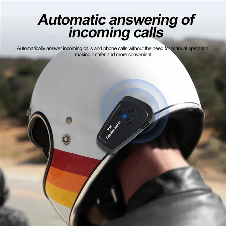 Y06 Motorcycle Helmet Bluetooth-compatible Headset Waterproof Noise Reduction Wireless Bluetooth-compatible Headphones - Hard Microphone