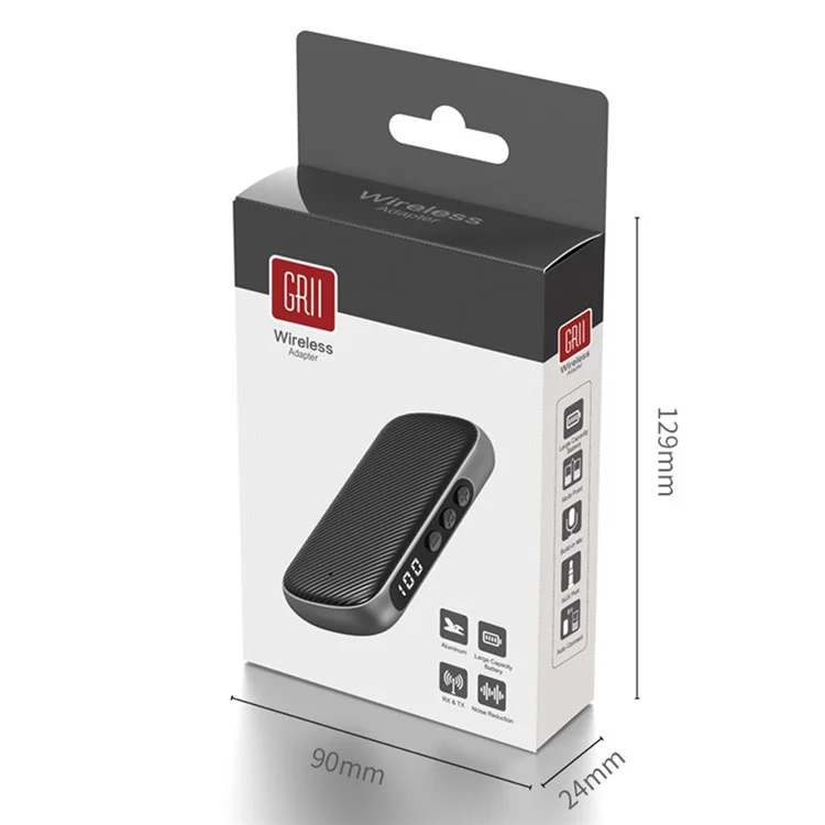 GR11-JL Wireless Bluetooth 5.3 Adapter Metallischer Audioempfänger-Sender, Unterstützung für 2 Telefone