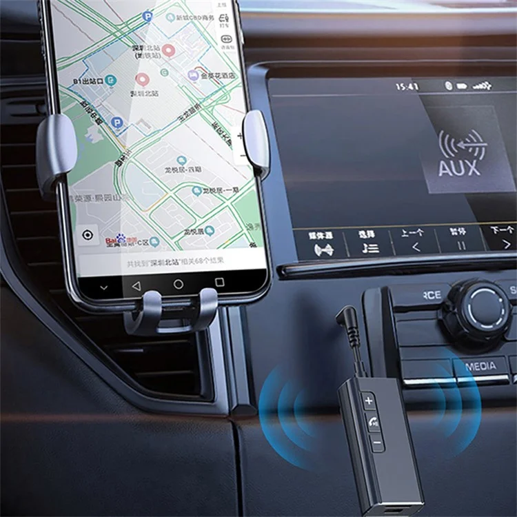 GR13 Car Bluetooth-compatible Adapter Power Digital Display Audio Music Wireless Receiver Hands-free Call Adapter