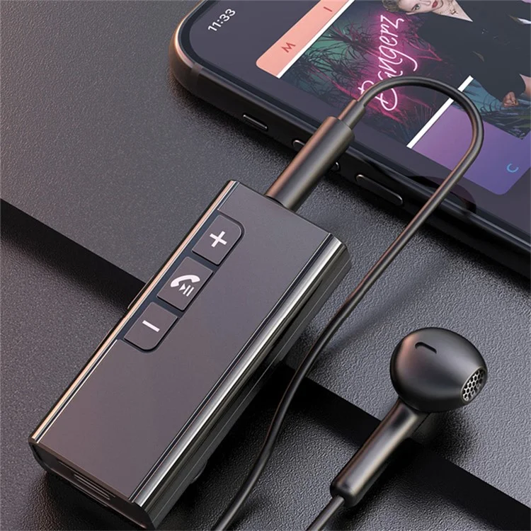 GR13 Car Bluetooth-compatible Adapter Power Digital Display Audio Music Wireless Receiver Hands-free Call Adapter