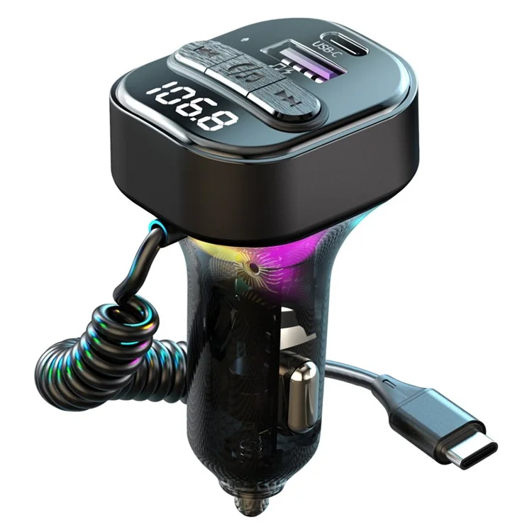 C52 Car FM -передатчик Bluetooth -приемник MP3 Player Сигарета Зажигалка Автомобиля Зарядное Устройство