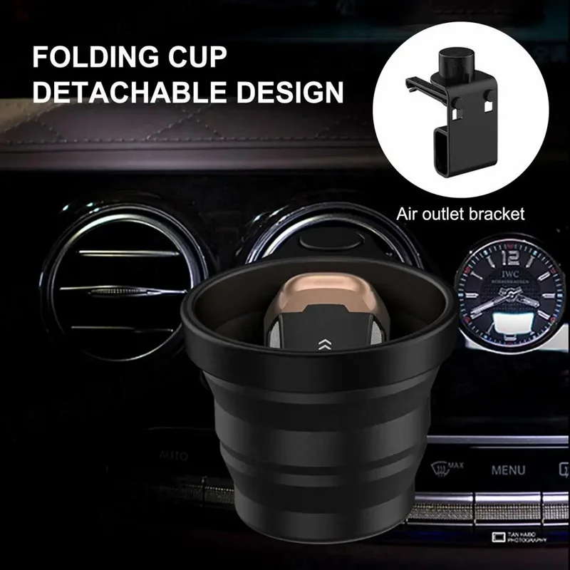 JY-G204 ABS+Stainless Steel Car Cup Holder Meal Tray Drink Cup Storage Rack with Aromatherapy Function