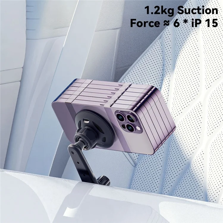 ESSAGER ES-ZJ27 Long Arm Style Magnetic Car Air Vent Phone Holder 360 Degrees Rotation Cellphone Bracket