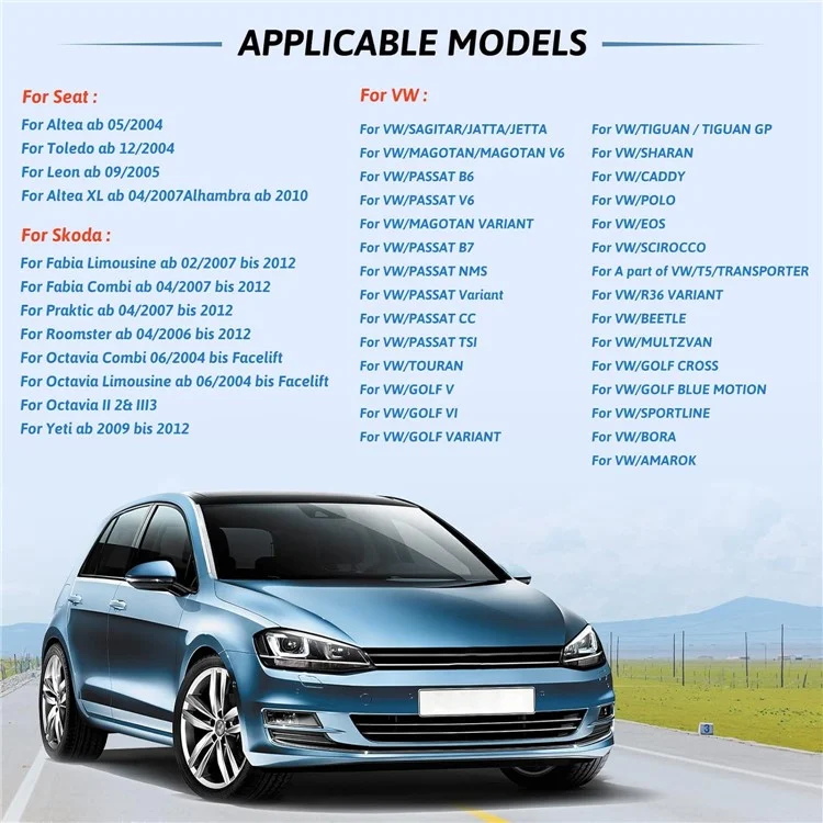 RH-753F For Golf MK5 / Polo / Passat / Jetta 1G+32G 9-inch HD Multimedia Player Car FM Radio Android 13 Carplay Music Video Player