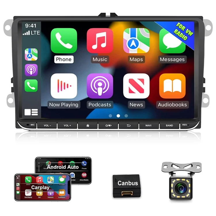 RH-753F For Golf MK5 / Polo / Passat / Jetta 1G+32G 9-inch HD Multimedia Player Car FM Radio Android 13 Carplay Music Video Player