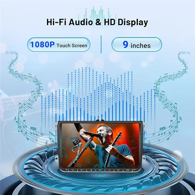 RH-753F For Golf MK5 / Polo / Passat / Jetta 1G+32G 9-inch HD Multimedia Player Car FM Radio Android 13 Carplay Music Video Player