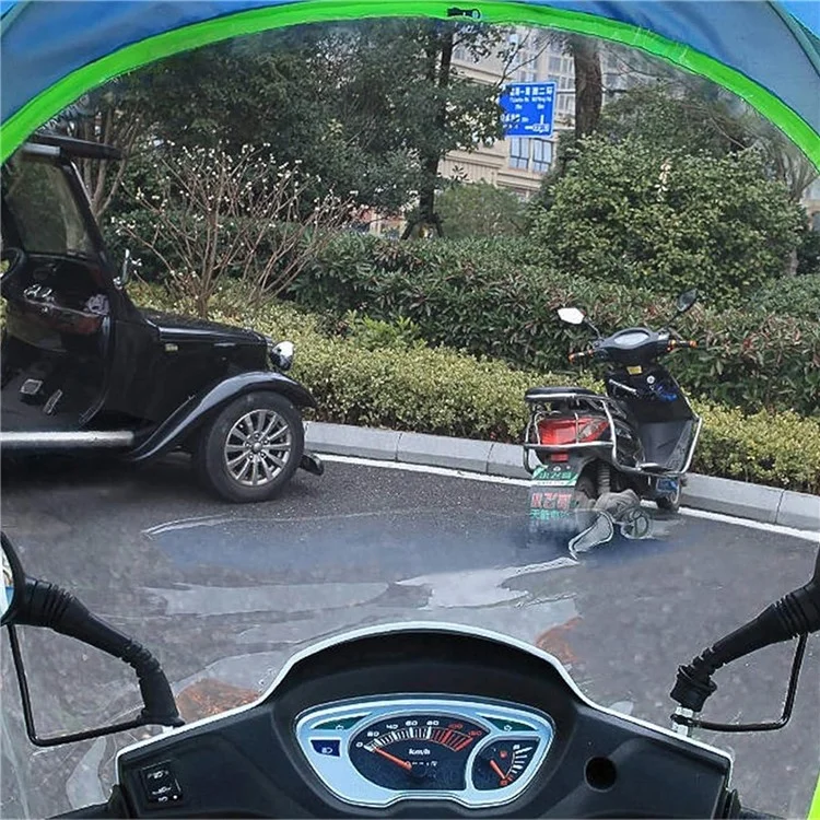 Elektrisches Motorrad-Regenschutz-Dach - Vollständig eingeschlossenes Motorradüberdachung Regenschirm Baldachin - Silberbeschichtung Lila