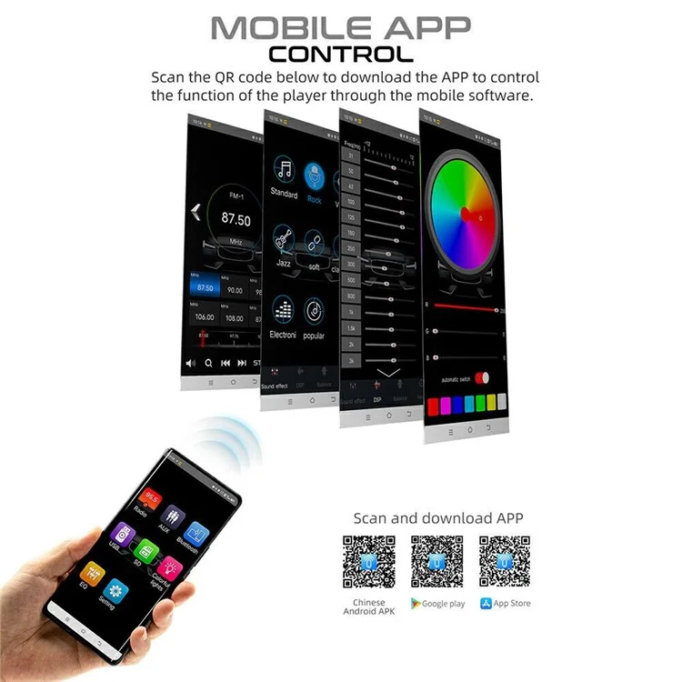 M12 AI Smart Bluetooth Lossless Music Car MP3 Player FM Radio, Unterstützung von TF-Karte