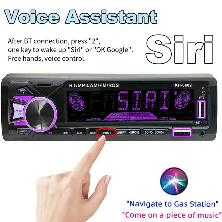 1789 Smart Bluetooth-compatible Lossless Music Car MP3 Player TF / U-Disk / AUX FM Radio Car Player