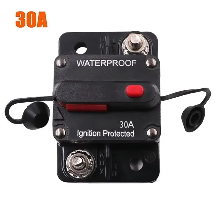 30A - 300A 12 - 48V DC IP67 Wasserdichter Schutzschalter mit manueller Rückstellung für Auto / Yacht / Wohnmobil - 30A