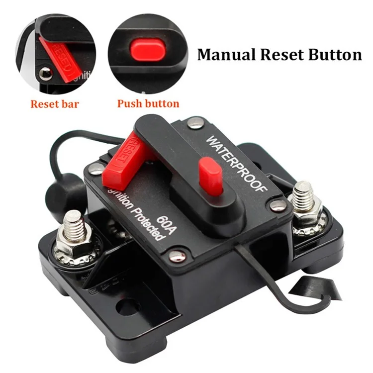 30A - 300A 12 - 48V DC IP67 Wasserdichter Schutzschalter mit manueller Rückstellung für Auto / Yacht / Wohnmobil - 30A