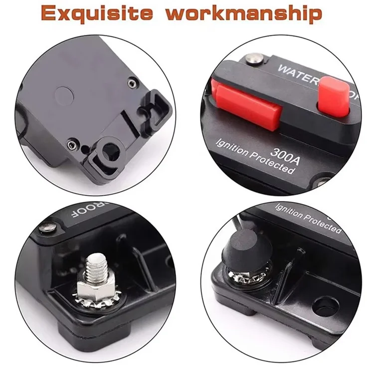 30A - 300A 12 - 48V DC IP67 Wasserdichter Schutzschalter mit manueller Rückstellung für Auto / Yacht / Wohnmobil - 30A