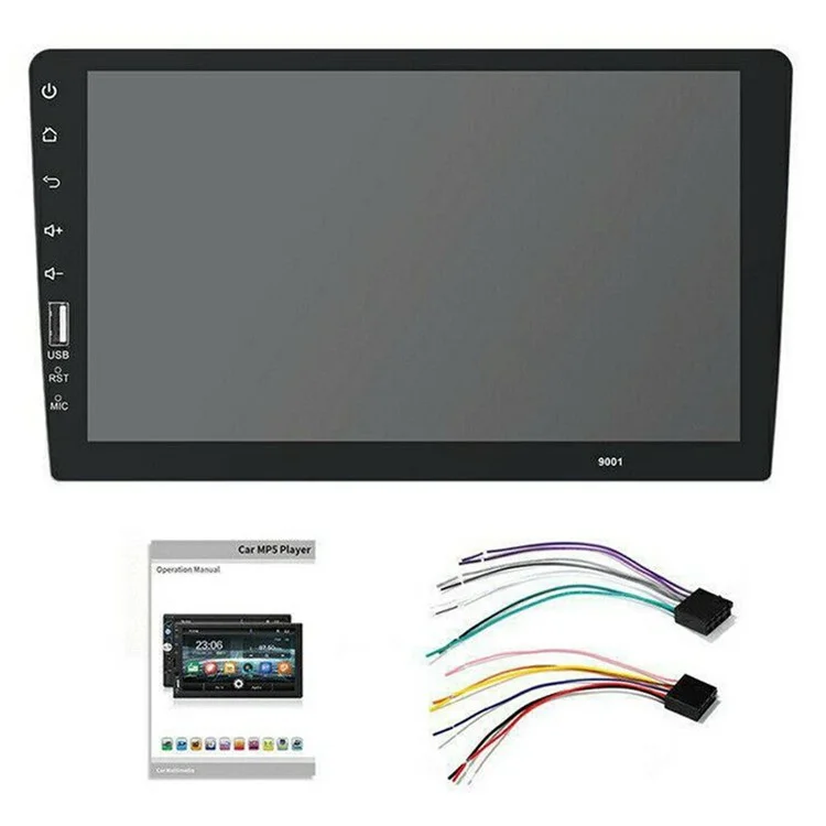 RH752A para Coche Reproductor Multimedia MP5 con Pantalla Táctil de 9 Pulgadas, Bluetooth, Radio FM