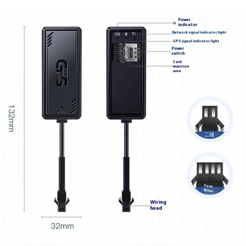 Traqueur GPS 4G PG07 pour véhicule, moto, voiture, anti-vol, localisateur sans charge nécessaire, 4 fils / sans relais