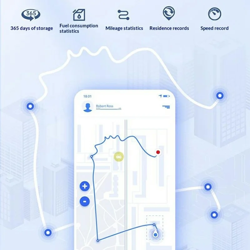 PG09 Portable GPS Tracker 4G Real Time Vehicle Tracking Device for Car / Motorcycle / Truck, 4-Wire Version - Black