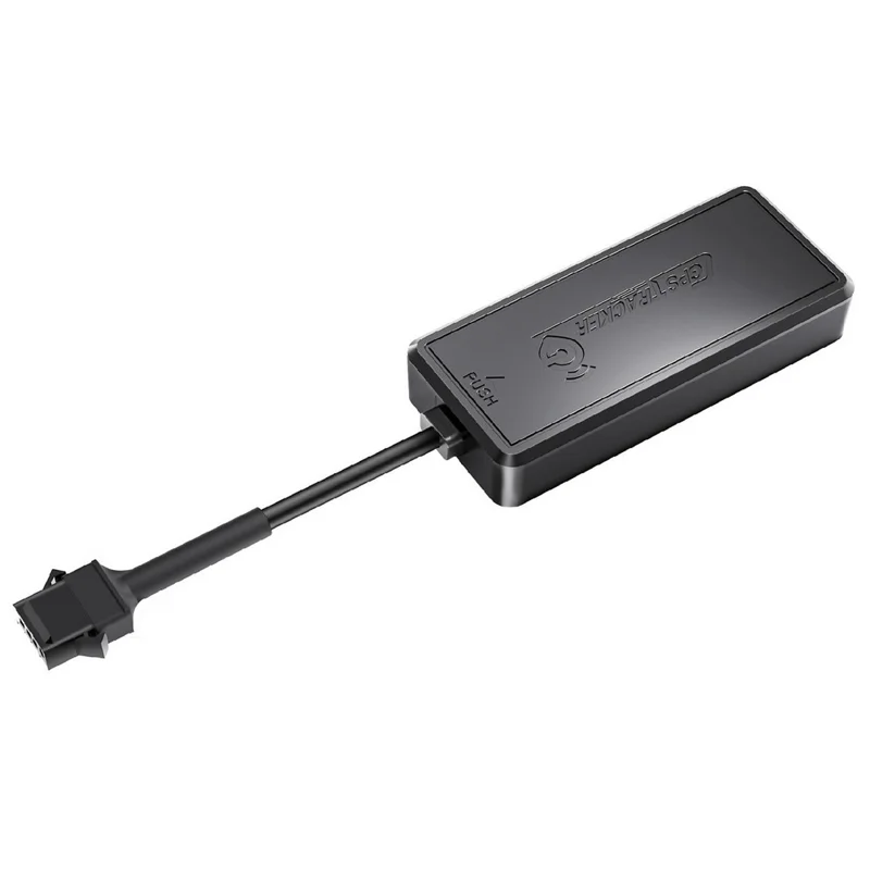 PG09 Portable GPS Tracker 4G Real Time Vehicle Tracking Device for Car / Motorcycle / Truck, 4-Wire Version - Black