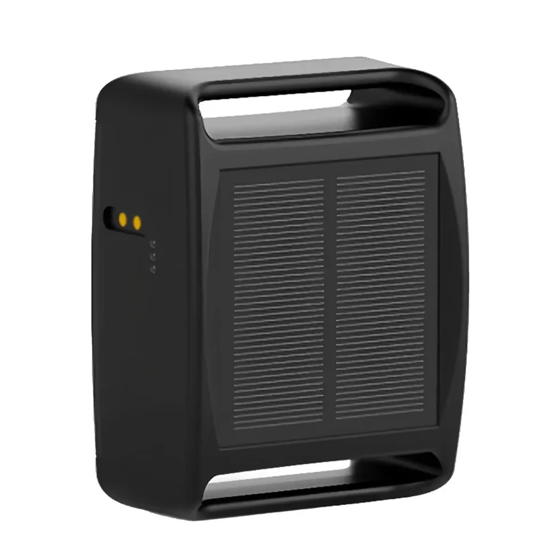 4G Real Time GPS Tracker Solar Powered Cattle Sheep Anti-theft Locator - Black