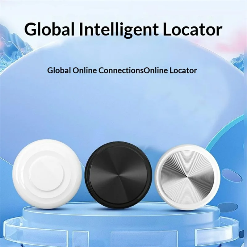 F5 Circular Design Mini Pet GPS Tracker Anti-Lost Device Global Positioning Locator for iOS / Android - Black