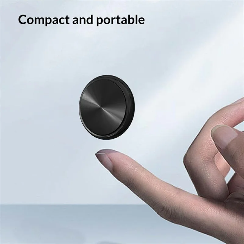 F5 Circular Design Mini Pet GPS Tracker Anti-Lost Device Global Positioning Locator for iOS / Android - Black