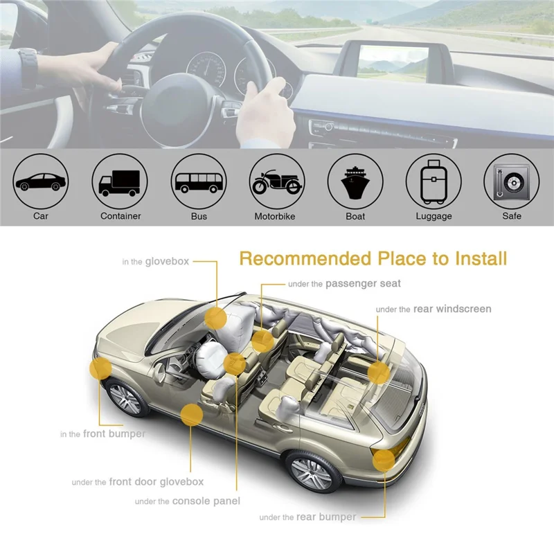 Трекер TKSTAR TK918 GPS с сильным магнитом, автомобильный, с функцией позиционирования в реальном времени, управление автопарком, длительное время ожидания, сигнализация - штекер ЕС