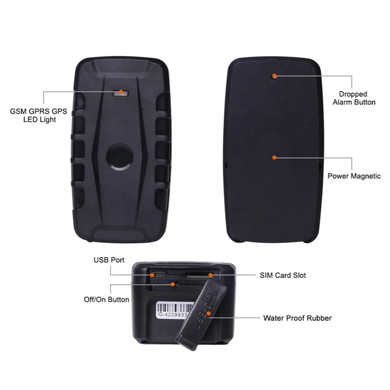 Трекер TKSTAR TK918 GPS с сильным магнитом, автомобильный, с функцией позиционирования в реальном времени, управление автопарком, длительное время ожидания, сигнализация - штекер ЕС