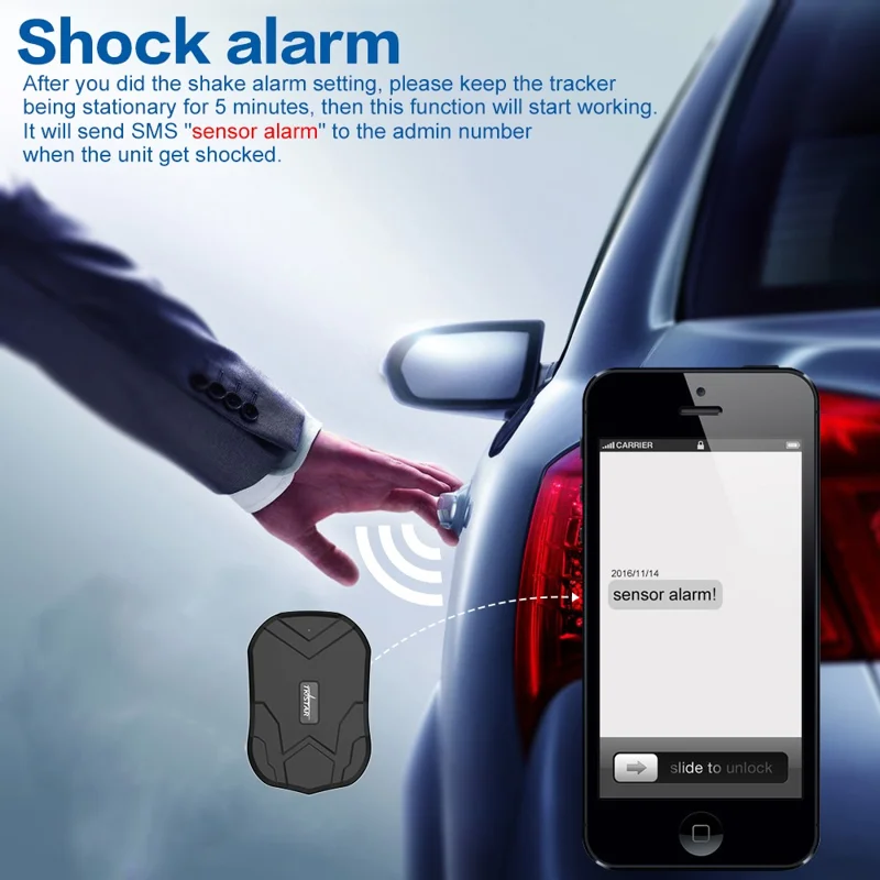 TKSTAR TK907 2G GPS Tracker 20000mAh Battery Magnetic Vehicle Asset Locator - Black