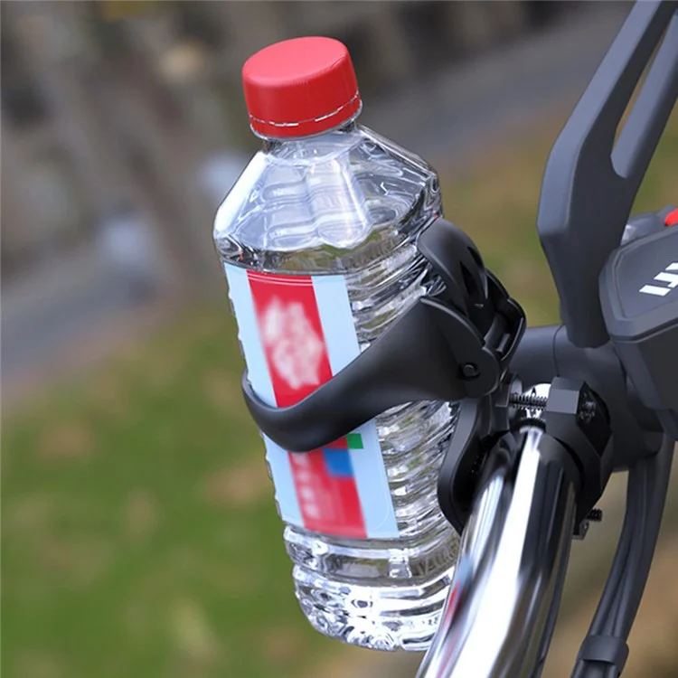 ABS Bottle Holder Portable Riding Water Cup Holder Mount with Bracket - Black