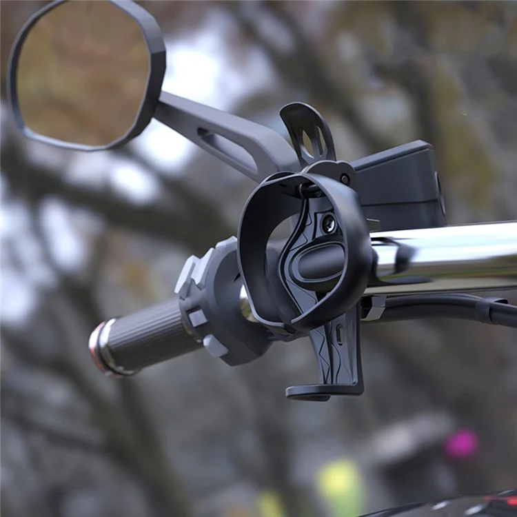Держатель для бутылок ABS Portable Riding Water Cup Holder Mount with Bracket - Черный
