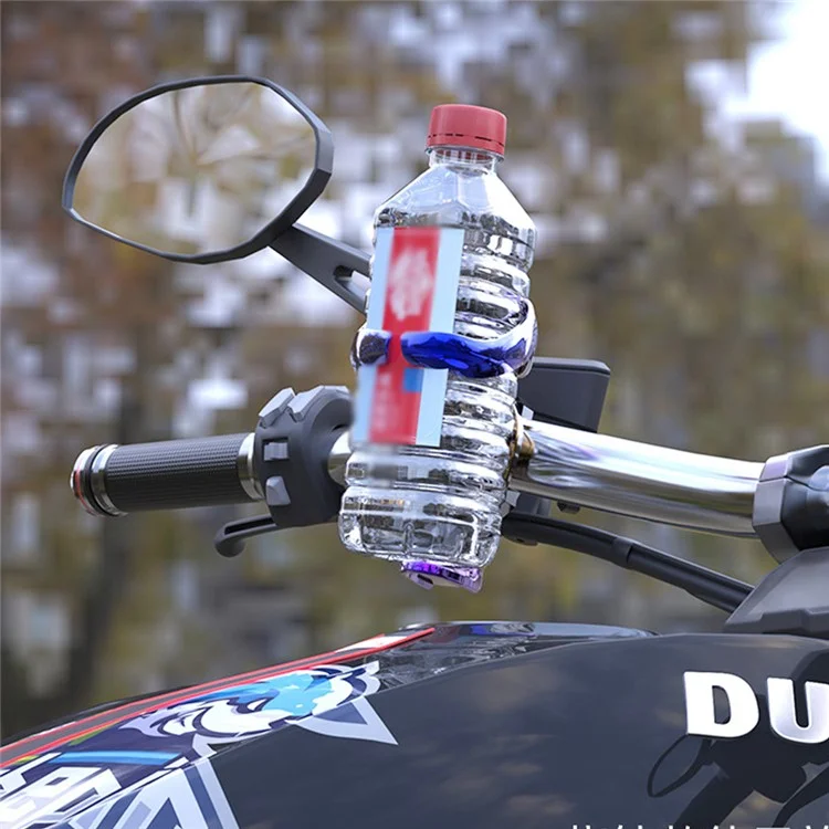 ABS Bottle Holder Portable Riding Water Cup Holder Mount with Bracket - Black