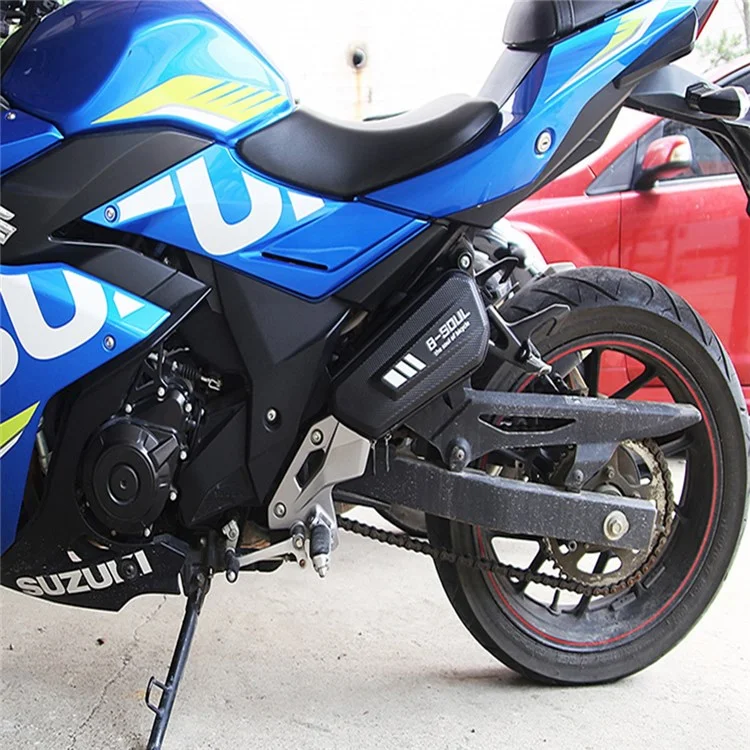 B-SOUL 2 piezas Bolsa lateral izquierda y derecha para motocicleta Bolsa de herramientas de reparación impermeable de cáscara dura, 2L