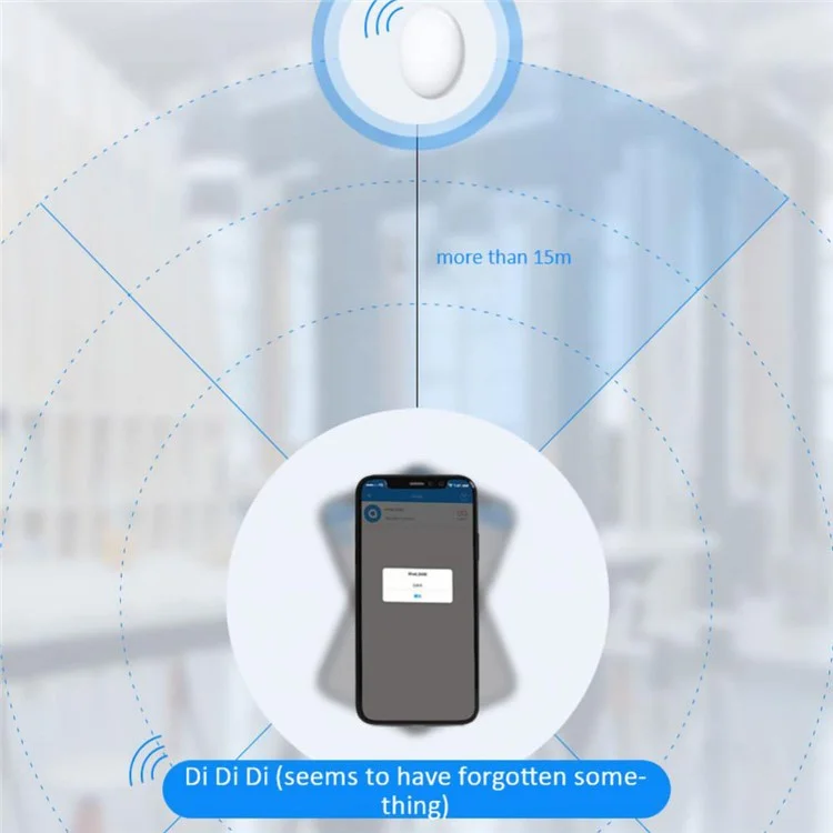 Dispositivo de Posicionamento Bluetooth 4.0 Mini Air Smart Anti-Lost Tracker Keys Pet Kids Compatível com iOS / Android