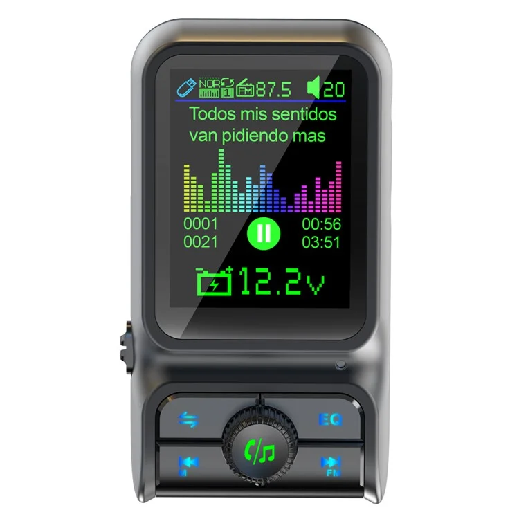 BC85 Car Bluetooth-compatible Player QC3.0 / PD Fast Charger 1.77" Color Screen Car FM Transmitter Support EQ Sound Adjustment