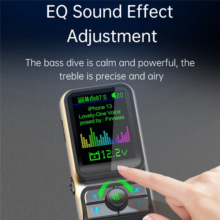 BC85 Car Bluetooth-compatible Player QC3.0 / PD Fast Charger 1.77" Color Screen Car FM Transmitter Support EQ Sound Adjustment