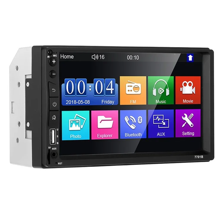 7701B-3 7-Zoll-MP5-Carplayer mit 12-Licht-Kamera / Lenkradsteuerung, Auto-Center-Konsole-Videorekorder
