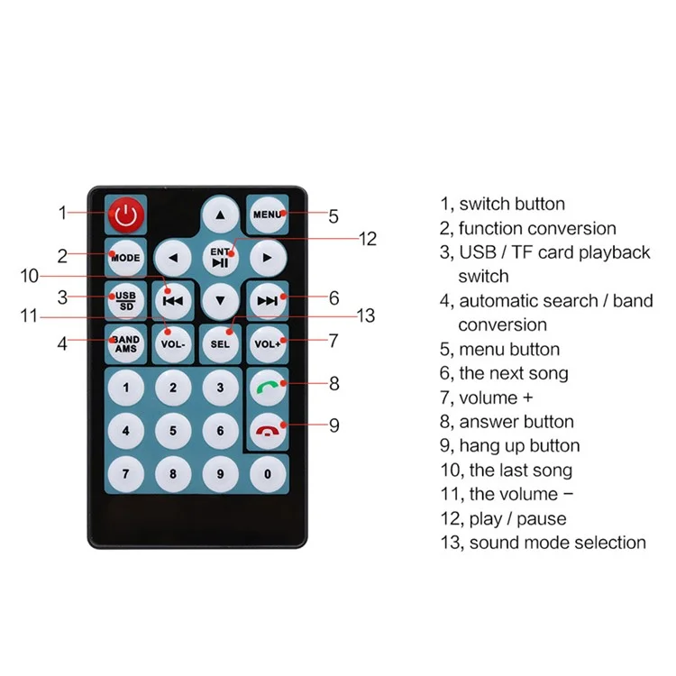 7018b Récepteur Stéréo de Voiture 7018B Écran Tactile de 7 Pouces Multimedia Bluetooth Mirror Link USB / Player TF MP5