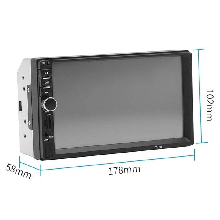 7018B Car Stereo Receiver 7-inch Touch Screen Multimedia Bluetooth Mirror Link USB / TF MP5 Player