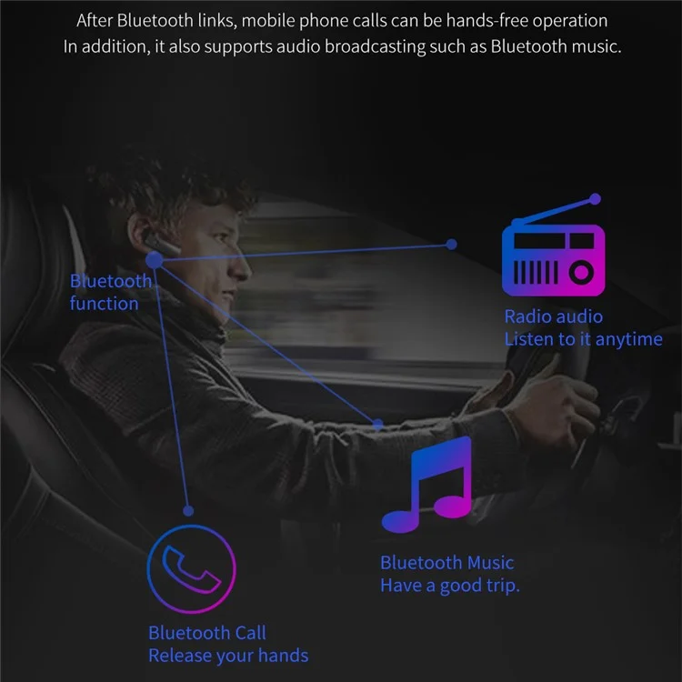 7805C 4.1-inch Touch Screen Dual USB Port Car MP5 Player Intelligent Bluetooth-compatible Radio Car Audio (No Battery)