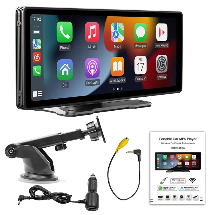 B5303 9.3" HD Screen Portable Bluetooth-compatible Car MP5 Player HD Large Screen Wireless Car Player Radio
