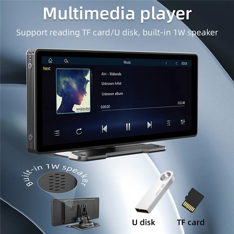 B5303 9.3" HD Screen Portable Bluetooth-compatible Car MP5 Player HD Large Screen Wireless Car Player Radio
